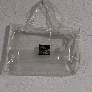 🖤✨ Saks Fifth Avenue Clear Tote Bag – Transparent Waterproof Carry Bag 🖤✨